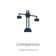 Comparison icon vector. Trendy flat comparison icon from startup stategy and success collection isolated on white background. Vector illustration can be used for web and mobile graphic design, logo,