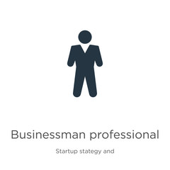 Businessman professional icon vector. Trendy flat businessman professional icon from startup stategy and success collection isolated on white background. Vector illustration can be used for web and