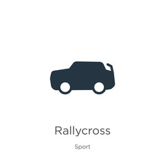Rallycross icon vector. Trendy flat rallycross icon from sport collection isolated on white background. Vector illustration can be used for web and mobile graphic design, logo, eps10