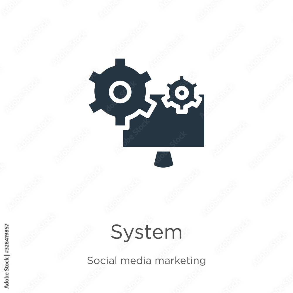 Poster system icon vector. trendy flat system icon from social media collection isolated on white backgroun