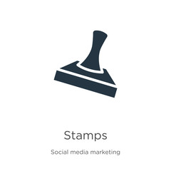 Stamps icon vector. Trendy flat stamps icon from social collection isolated on white background. Vector illustration can be used for web and mobile graphic design, logo, eps10