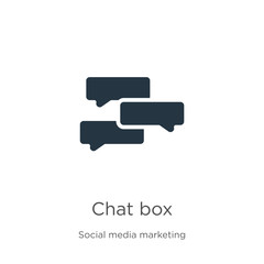 Chat box icon vector. Trendy flat chat box icon from social collection isolated on white background. Vector illustration can be used for web and mobile graphic design, logo, eps10