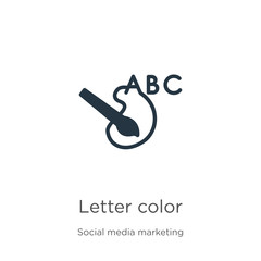 Letter color icon vector. Trendy flat letter color icon from social collection isolated on white background. Vector illustration can be used for web and mobile graphic design, logo, eps10