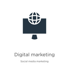 Digital marketing icon vector. Trendy flat digital marketing icon from social media marketing collection isolated on white background. Vector illustration can be used for web and mobile graphic