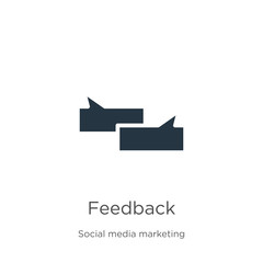 Feedback icon vector. Trendy flat feedback icon from social media marketing collection isolated on white background. Vector illustration can be used for web and mobile graphic design, logo, eps10