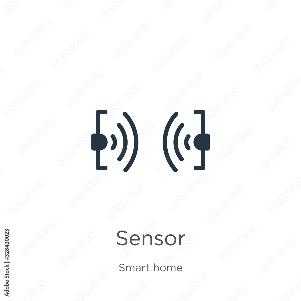Poster sensor icon vector. trendy flat sensor icon from smart house collection isolated on white background