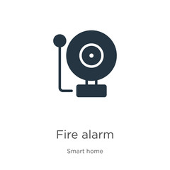 Fire alarm icon vector. Trendy flat fire alarm icon from smart house collection isolated on white background. Vector illustration can be used for web and mobile graphic design, logo, eps10