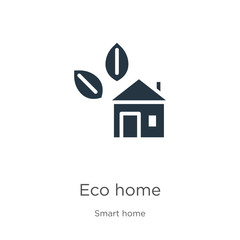 Eco home icon vector. Trendy flat eco home icon from smart house collection isolated on white background. Vector illustration can be used for web and mobile graphic design, logo, eps10