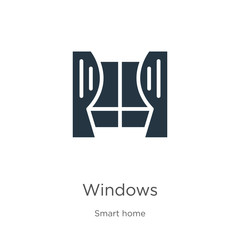 Windows icon vector. Trendy flat windows icon from smart home collection isolated on white background. Vector illustration can be used for web and mobile graphic design, logo, eps10