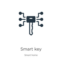Smart key icon vector. Trendy flat smart key icon from smart house collection isolated on white background. Vector illustration can be used for web and mobile graphic design, logo, eps10