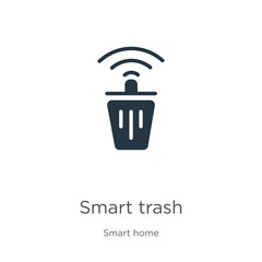 Smart trash icon vector. Trendy flat smart trash icon from smart home collection isolated on white background. Vector illustration can be used for web and mobile graphic design, logo, eps10