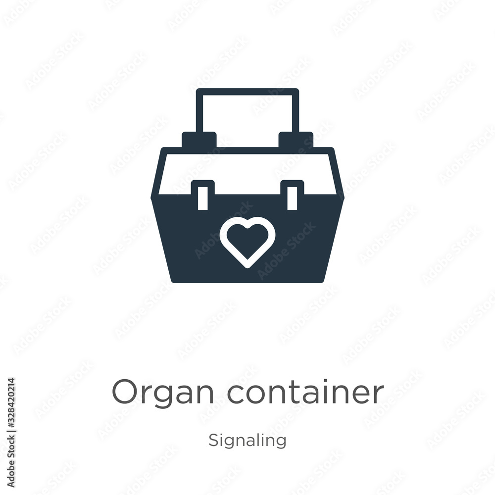 Poster organ container icon vector. trendy flat organ container icon from signaling collection isolated on 