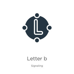 Letter b icon vector. Trendy flat letter b icon from signaling collection isolated on white background. Vector illustration can be used for web and mobile graphic design, logo, eps10