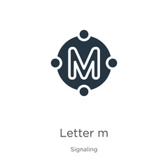 Letter m icon vector. Trendy flat letter m icon from signaling collection isolated on white background. Vector illustration can be used for web and mobile graphic design, logo, eps10
