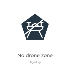 No drone zone icon vector. Trendy flat no drone zone icon from signaling collection isolated on white background. Vector illustration can be used for web and mobile graphic design, logo, eps10