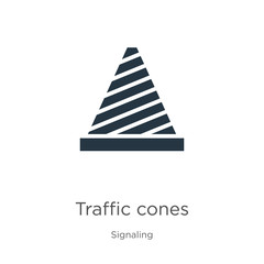 Traffic cones icon vector. Trendy flat traffic cones icon from signaling collection isolated on white background. Vector illustration can be used for web and mobile graphic design, logo, eps10