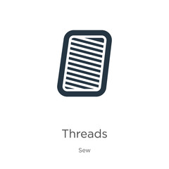 Threads icon vector. Trendy flat threads icon from sew collection isolated on white background. Vector illustration can be used for web and mobile graphic design, logo, eps10