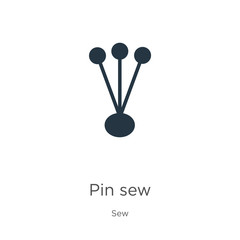 Pin sew icon vector. Trendy flat pin sew icon from sew collection isolated on white background. Vector illustration can be used for web and mobile graphic design, logo, eps10