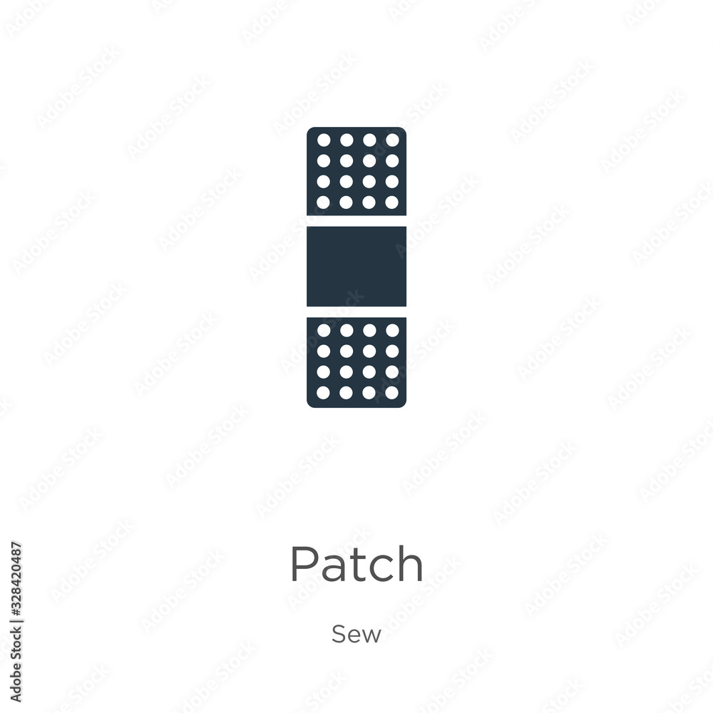 Poster patch icon vector. trendy flat patch icon from sew collection isolated on white background. vector i