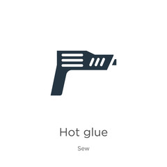 Hot glue icon vector. Trendy flat hot glue icon from sew collection isolated on white background. Vector illustration can be used for web and mobile graphic design, logo, eps10