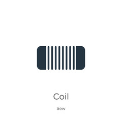 Coil icon vector. Trendy flat coil icon from sew collection isolated on white background. Vector illustration can be used for web and mobile graphic design, logo, eps10
