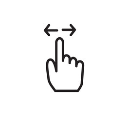 Finger hand gesture icon vector logo design template