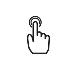 Finger hand gesture icon vector logo design template