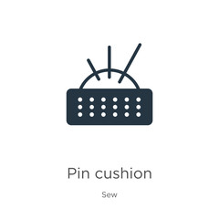 Pin cushion icon vector. Trendy flat pin cushion icon from sew collection isolated on white background. Vector illustration can be used for web and mobile graphic design, logo, eps10