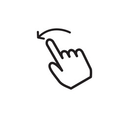 Finger hand gesture icon vector logo design template
