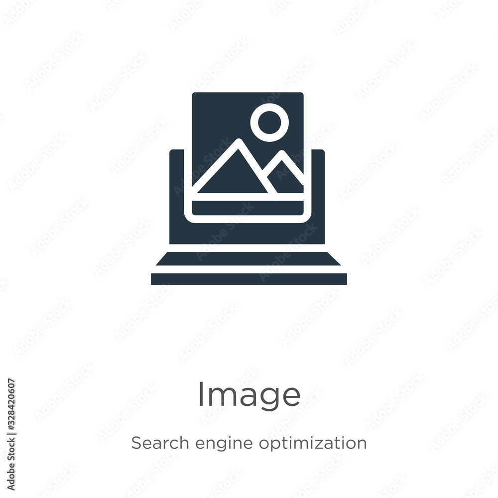Aufkleber image icon vector. trendy flat image icon from search engine optimization collection isolated on whi