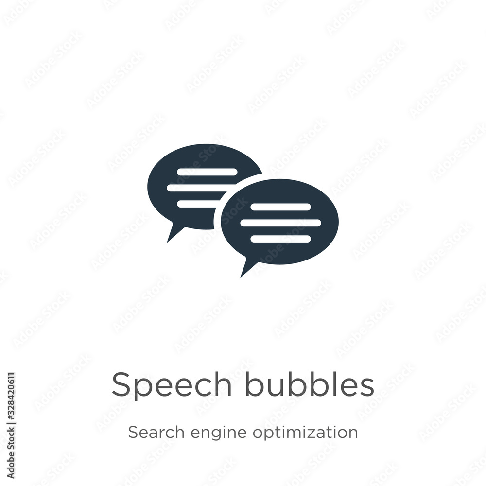 Poster speech bubbles icon vector. trendy flat speech bubbles icon from search engine optimization collecti