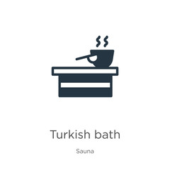 Turkish bath icon vector. Trendy flat turkish bath icon from sauna collection isolated on white background. Vector illustration can be used for web and mobile graphic design, logo, eps10