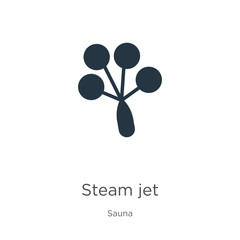 Steam jet icon vector. Trendy flat steam jet icon from sauna collection isolated on white background. Vector illustration can be used for web and mobile graphic design, logo, eps10