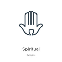 Spiritual icon vector. Trendy flat spiritual icon from religion collection isolated on white background. Vector illustration can be used for web and mobile graphic design, logo, eps10