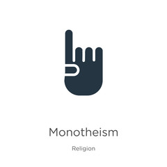 Monotheism icon vector. Trendy flat monotheism icon from religion collection isolated on white background. Vector illustration can be used for web and mobile graphic design, logo, eps10