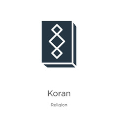 Koran icon vector. Trendy flat koran icon from religion collection isolated on white background. Vector illustration can be used for web and mobile graphic design, logo, eps10