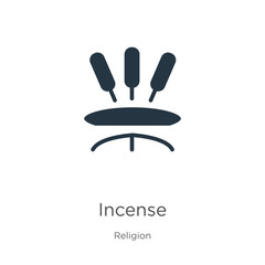 Incense icon vector. Trendy flat incense icon from religion collection isolated on white background. Vector illustration can be used for web and mobile graphic design, logo, eps10