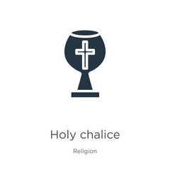 Holy chalice icon vector. Trendy flat holy chalice icon from religion collection isolated on white background. Vector illustration can be used for web and mobile graphic design, logo, eps10