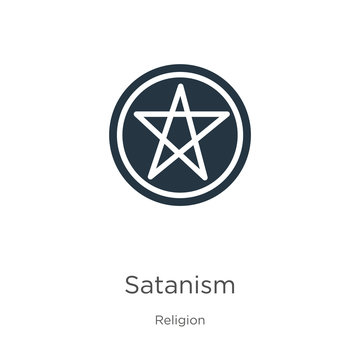 Satanism icon vector. Trendy flat satanism icon from religion collection isolated on white background. Vector illustration can be used for web and mobile graphic design, logo, eps10