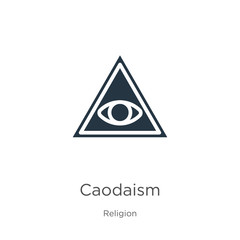 Caodaism icon vector. Trendy flat caodaism icon from religion collection isolated on white background. Vector illustration can be used for web and mobile graphic design, logo, eps10