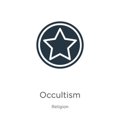 Occultism icon vector. Trendy flat occultism icon from religion collection isolated on white background. Vector illustration can be used for web and mobile graphic design, logo, eps10