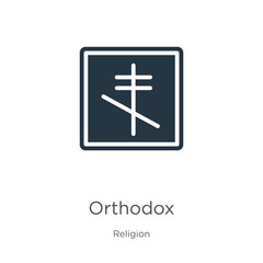 Orthodox icon vector. Trendy flat orthodox icon from religion collection isolated on white background. Vector illustration can be used for web and mobile graphic design, logo, eps10