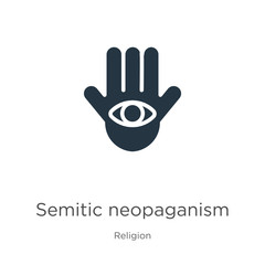 Semitic neopaganism icon vector. Trendy flat semitic neopaganism icon from religion collection isolated on white background. Vector illustration can be used for web and mobile graphic design, logo,