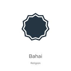 Bahai icon vector. Trendy flat bahai icon from religion collection isolated on white background. Vector illustration can be used for web and mobile graphic design, logo, eps10