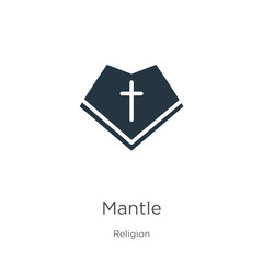 Mantle icon vector. Trendy flat mantle icon from religion collection isolated on white background. Vector illustration can be used for web and mobile graphic design, logo, eps10