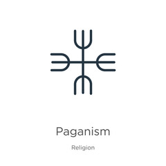 Paganism icon vector. Trendy flat paganism icon from religion collection isolated on white background. Vector illustration can be used for web and mobile graphic design, logo, eps10