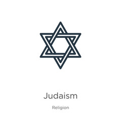 Judaism icon vector. Trendy flat judaism icon from religion collection isolated on white background. Vector illustration can be used for web and mobile graphic design, logo, eps10