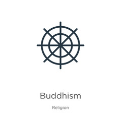 Buddhism icon vector. Trendy flat buddhism icon from religion collection isolated on white background. Vector illustration can be used for web and mobile graphic design, logo, eps10