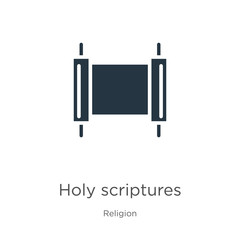 Holy scriptures icon vector. Trendy flat holy scriptures icon from religion collection isolated on white background. Vector illustration can be used for web and mobile graphic design, logo, eps10