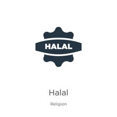 Halal icon vector. Trendy flat halal icon from religion collection isolated on white background. Vector illustration can be used for web and mobile graphic design, logo, eps10